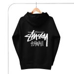 stussy hawaii hoodie black