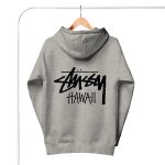 stussy hawaii hoodie grey