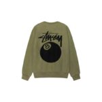 Stussy 8 Ball Pigment Dyed Crew green