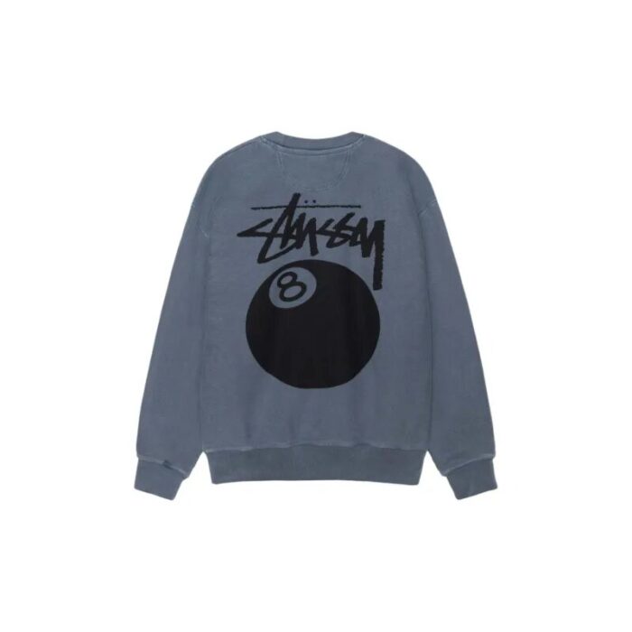 Stussy 8 Ball Pigment Dyed Crew navy