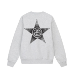 Stussy Stars Crew Grey sweatshirt